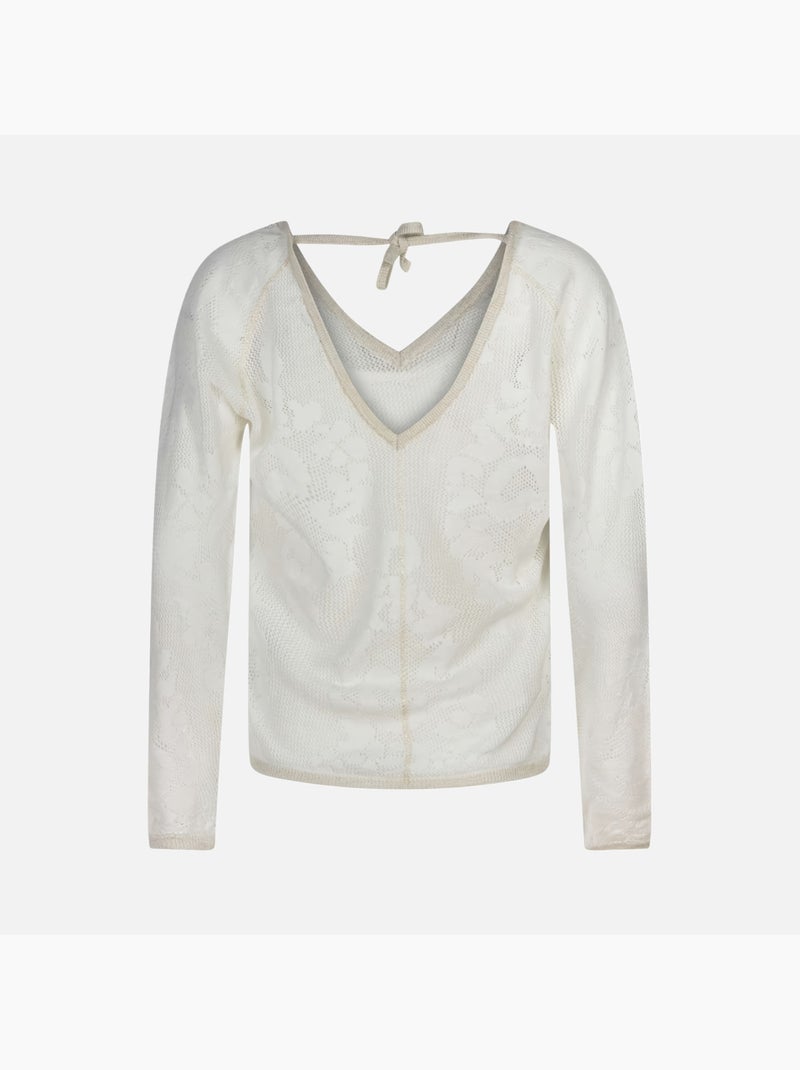 T-Shirt Manga Comprida Branca Kaporal JENTI para Mulher Branco - Kiabi