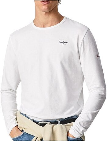 T-Shirt Manga Comprida Preto para Homem Pepe Jeans Original Basic 2