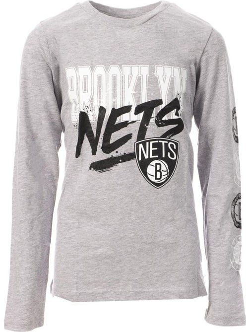 T-shirt Manga Comprida Cinzento Menino NBA Brooklyn Nets - Kiabi T-shirt Manga Comprida Cinzento Menino NBA Brooklyn Nets - Kiabi