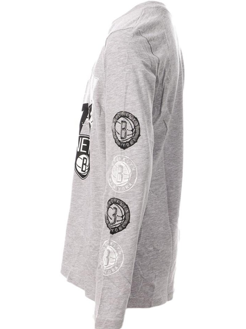 T-shirt Manga Comprida Cinzento Menino NBA Brooklyn Nets Cinza-preto - Kiabi