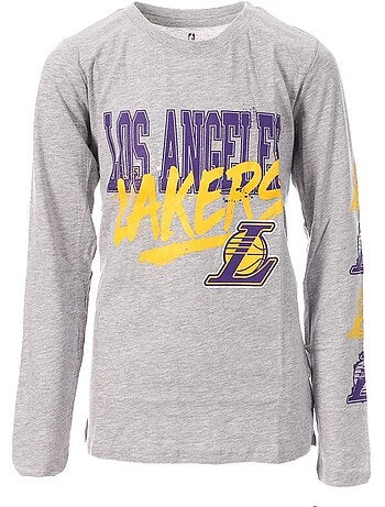 T-shirt nba phoenix suns manga comprida cinzento para rapaz