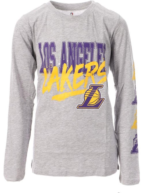T-shirt manga comprida cinzento para menino nba los angeles lakers - Kiabi T-shirt manga comprida cinzento para menino nba los angeles lakers - Kiabi