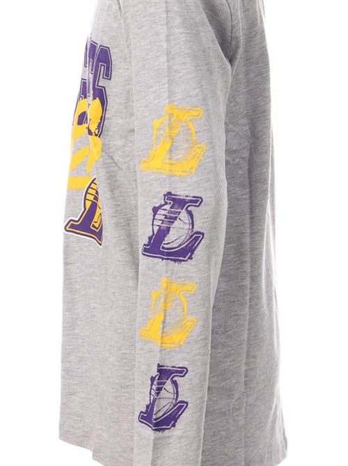 T-shirt manga comprida cinzento para menino nba los angeles lakers - Kiabi T-shirt manga comprida cinzento para menino nba los angeles lakers - Kiabi