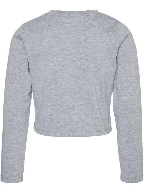 T-shirt manga comprida cinzento para rapariga vero moda vmjoy knot - Kiabi T-shirt manga comprida cinzento para rapariga vero moda vmjoy knot - Kiabi