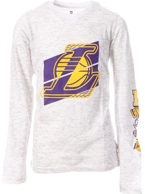 T-shirt manga comprida cinzento para rapaz nba los angeles lakers - Kiabi T-shirt manga comprida cinzento para rapaz nba los angeles lakers - Kiabi