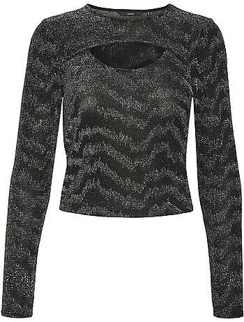 T-Shirt Manga Comprida Feminina Vero Moda Lucy Preta