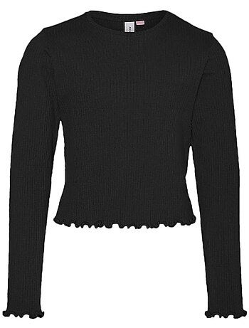 T-shirt Manga Comprida Preta para Menina Vero Moda Lavender