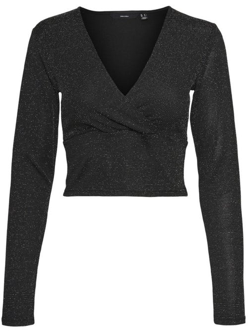 T-shirt Manga Comprida Preta para Mulher Vero Moda Kanva - Kiabi T-shirt Manga Comprida Preta para Mulher Vero Moda Kanva - Kiabi