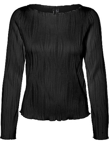 T-shirt Manga Comprida Preta para Mulher Vero Moda Masta