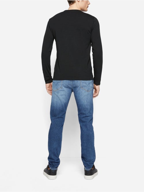 T-shirt manga comprida preto para homem pepe jeans original basic 2 - Kiabi T-shirt manga comprida preto para homem pepe jeans original basic 2 - Kiabi