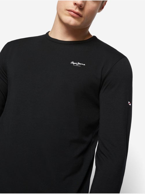 T-shirt manga comprida preto para homem pepe jeans original basic 2 - Kiabi T-shirt manga comprida preto para homem pepe jeans original basic 2 - Kiabi
