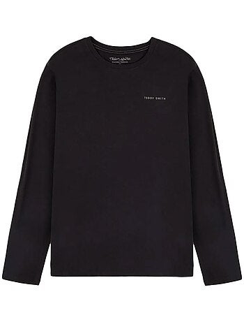 T-shirt manga comprida preto para homem teddy smith 11017085d