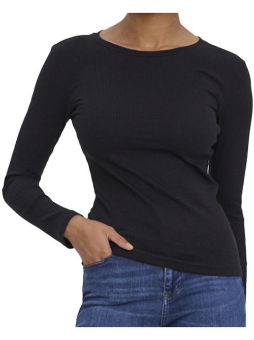 T-shirt manga comprida preto para mulher vero moda lavender - Kiabi T-shirt manga comprida preto para mulher vero moda lavender - Kiabi