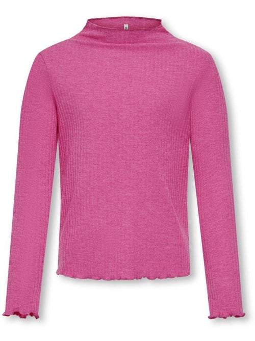 T-Shirt Manga Comprida Rosa para Menina Kids ONLY Kognella - Kiabi