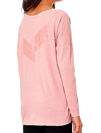 T-shirt Manga Comprida Rosa para Mulher Kaporal 23