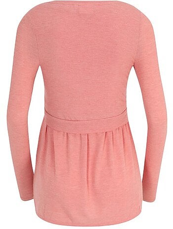 T-shirt Manga Comprida Rosa para Mulher Mamalicious Lanabella