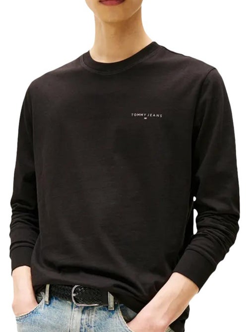 T-shirt manga comprida tommy hilfiger chest para homem preto - Kiabi T-shirt manga comprida tommy hilfiger chest para homem preto - Kiabi