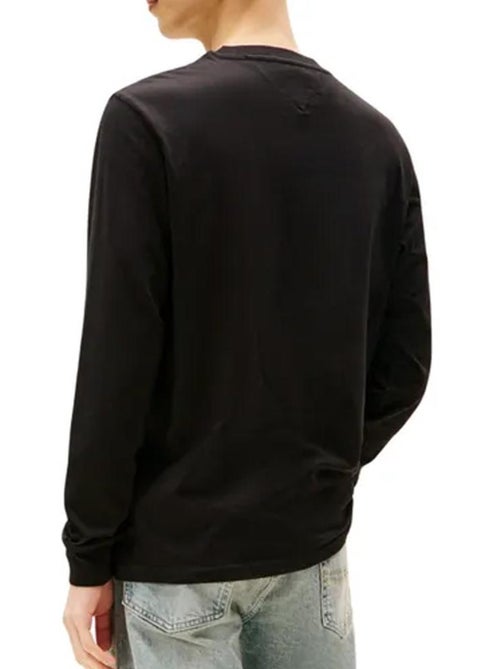 T-shirt manga comprida tommy hilfiger chest para homem preto - Kiabi T-shirt manga comprida tommy hilfiger chest para homem preto - Kiabi