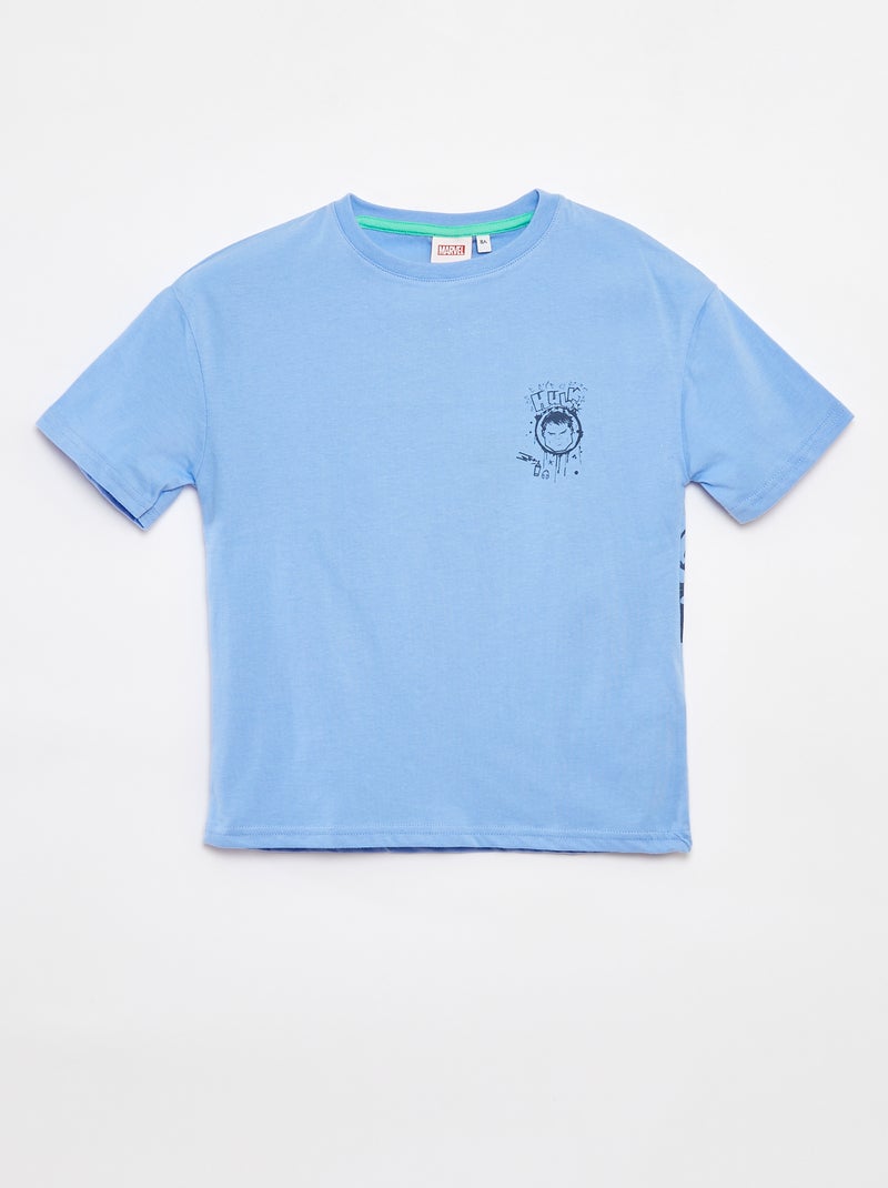 T-shirt manga curta 'Marvel' AZUL - Kiabi