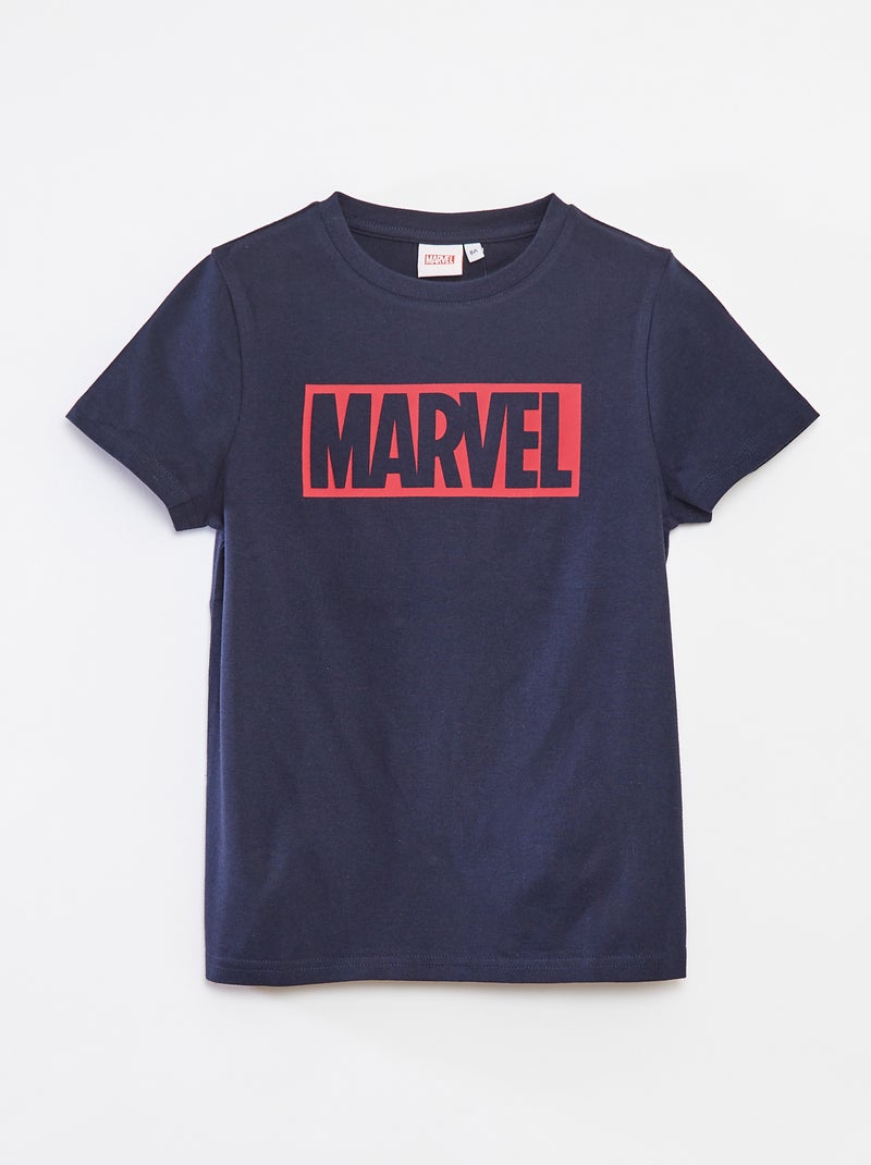 T-shirt manga curta 'Marvel' Azul - Kiabi