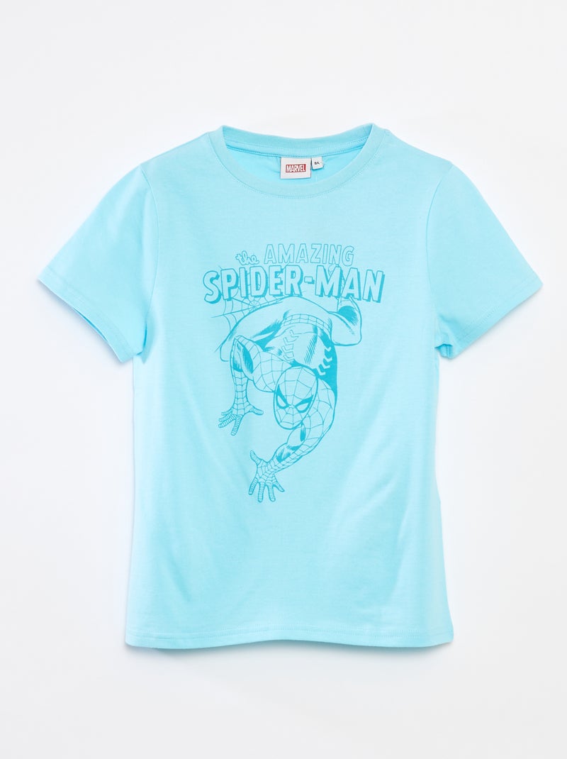 T-shirt manga curta 'Marvel' Azul - Kiabi