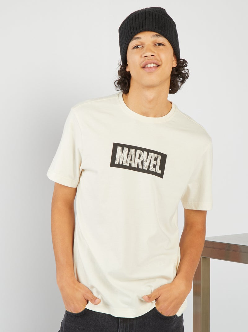 T-shirt manga curta 'Marvel' BRANCO - Kiabi