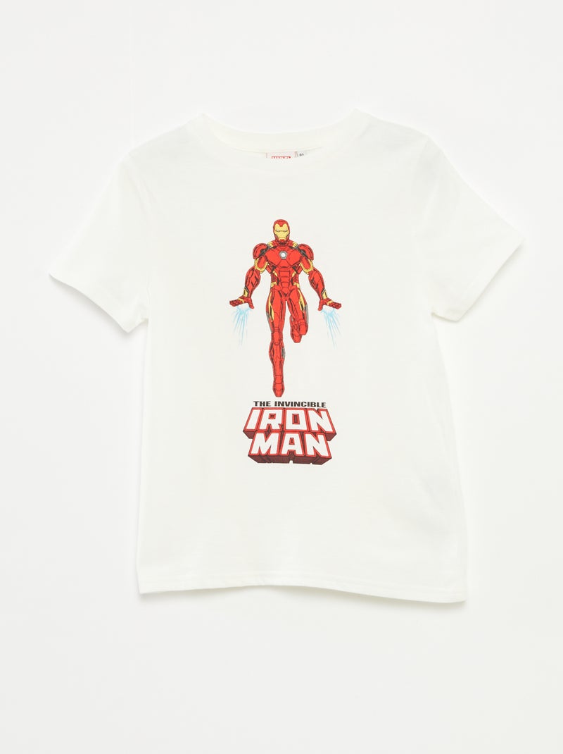 T-shirt manga curta 'Marvel' BRANCO - Kiabi