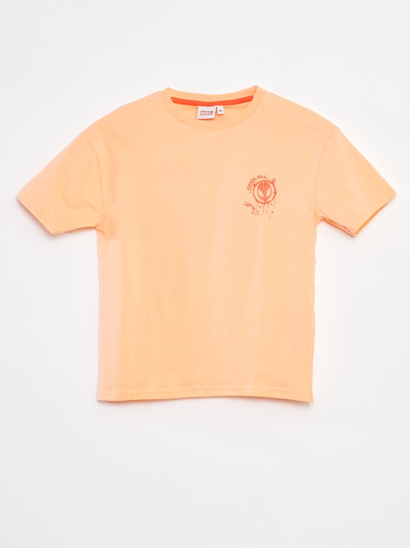 T-shirt manga curta 'Marvel' LARANJA - Kiabi