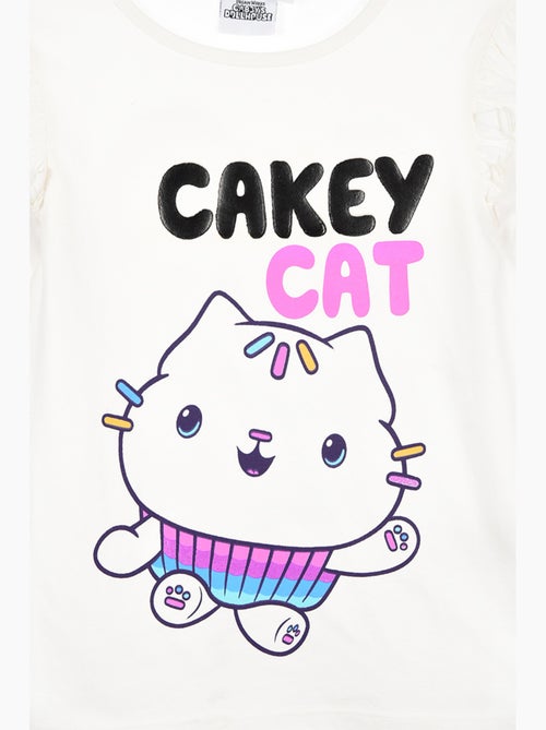 T-shirt mangas compridas branco partido menina gabby's dollhouse - licença oficial - Kiabi