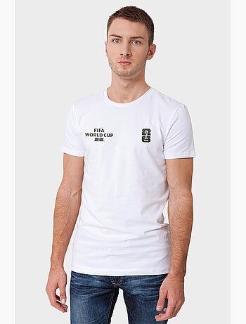 T-shirt mangas curtas branco | licença oficial fifa world cup 2026
