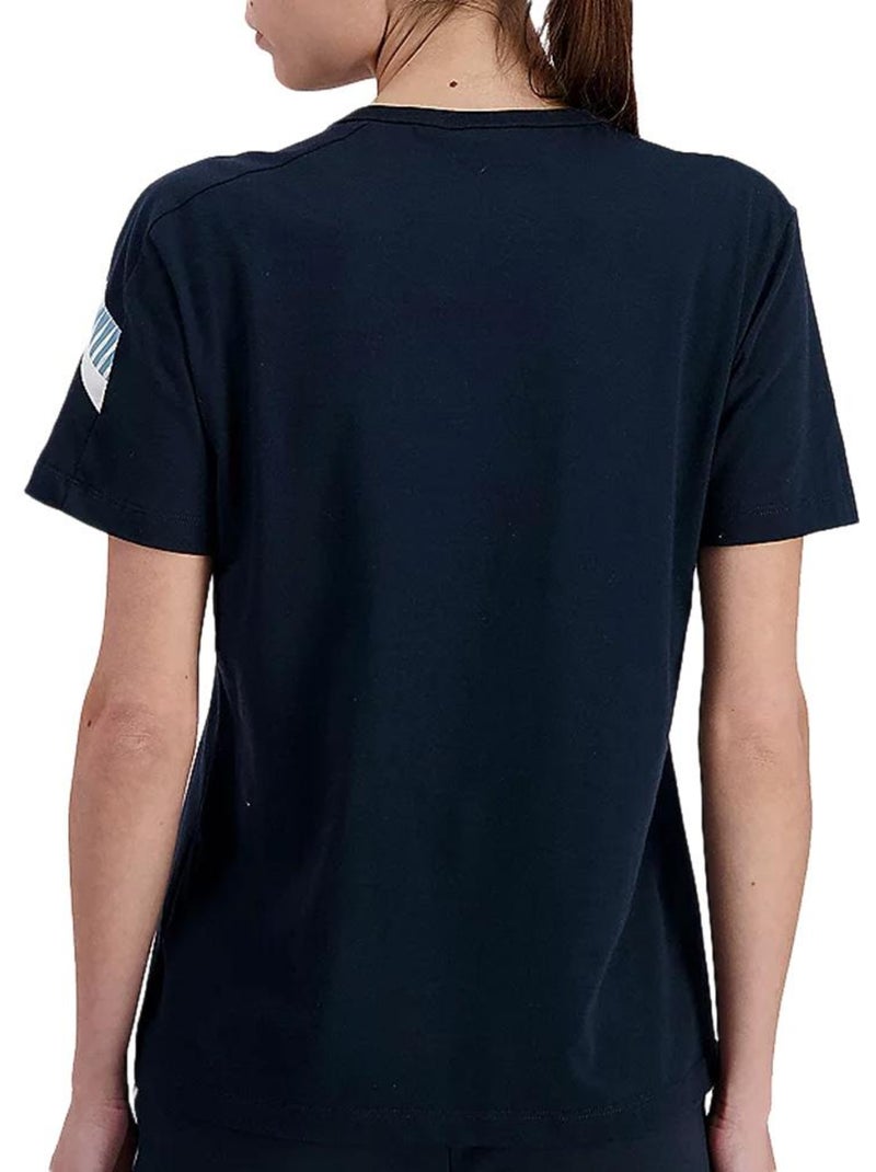 T-shirt Marine Heritage Le Coq Sportif para Mulher Azul-marinho - Kiabi