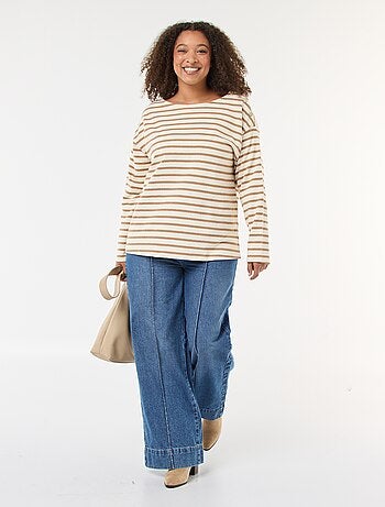 T-shirt marinheiro gola barco