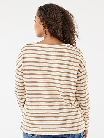 T-shirt marinheiro gola barco