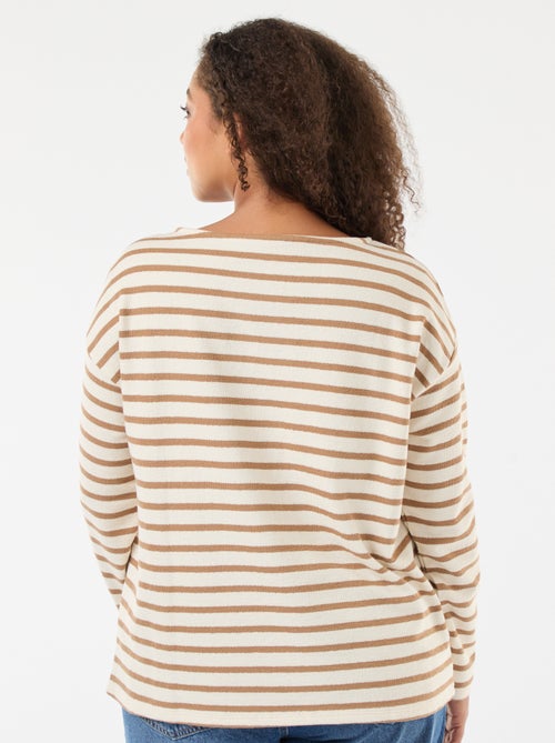 T-shirt marinheiro gola barco - Kiabi