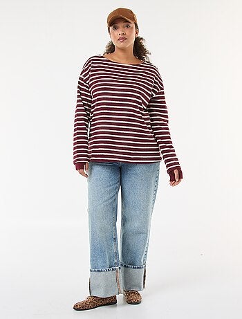 T-shirt marinheiro gola barco