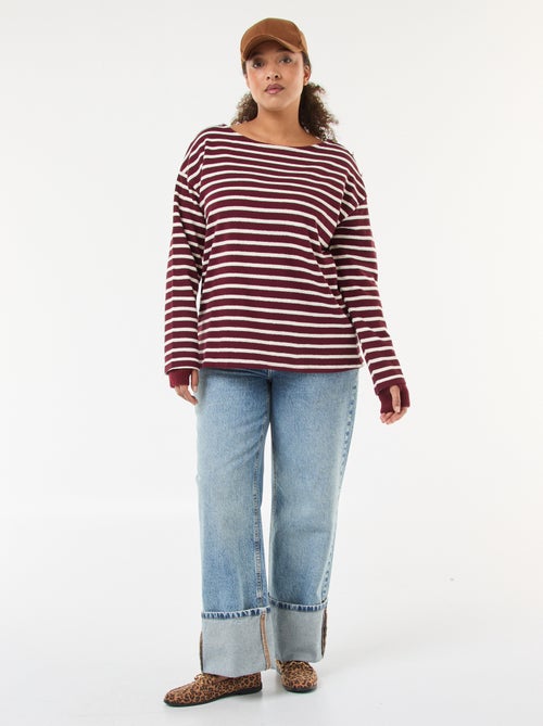 T-shirt marinheiro gola barco - Kiabi