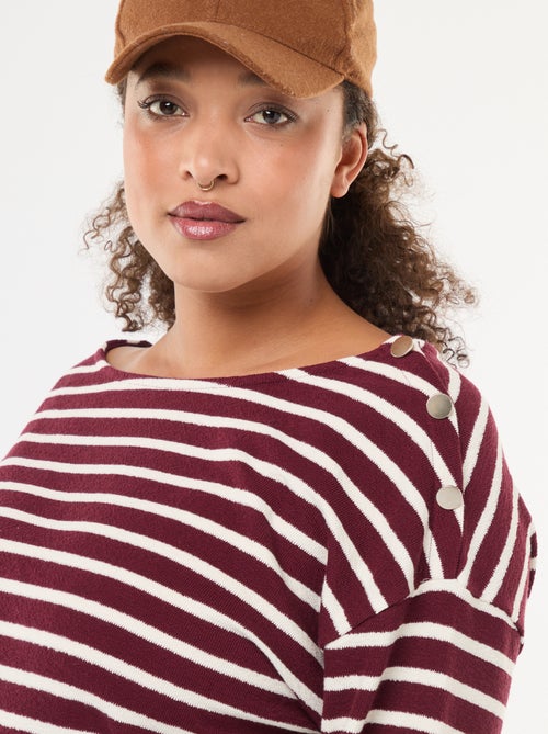 T-shirt marinheiro gola barco - Kiabi