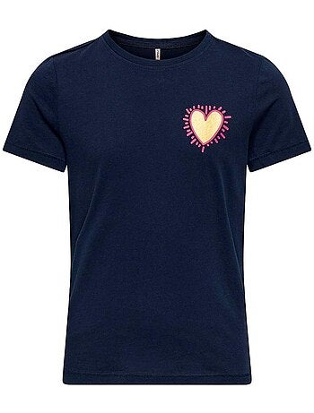 T-Shirt Marinho para Menina Kids ONLY Nina