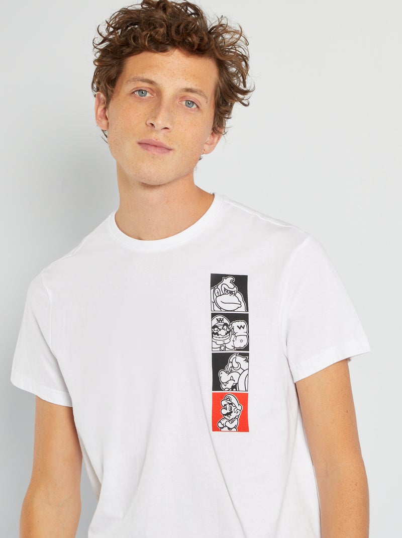 T-shirt 'Mário' Branco - Kiabi