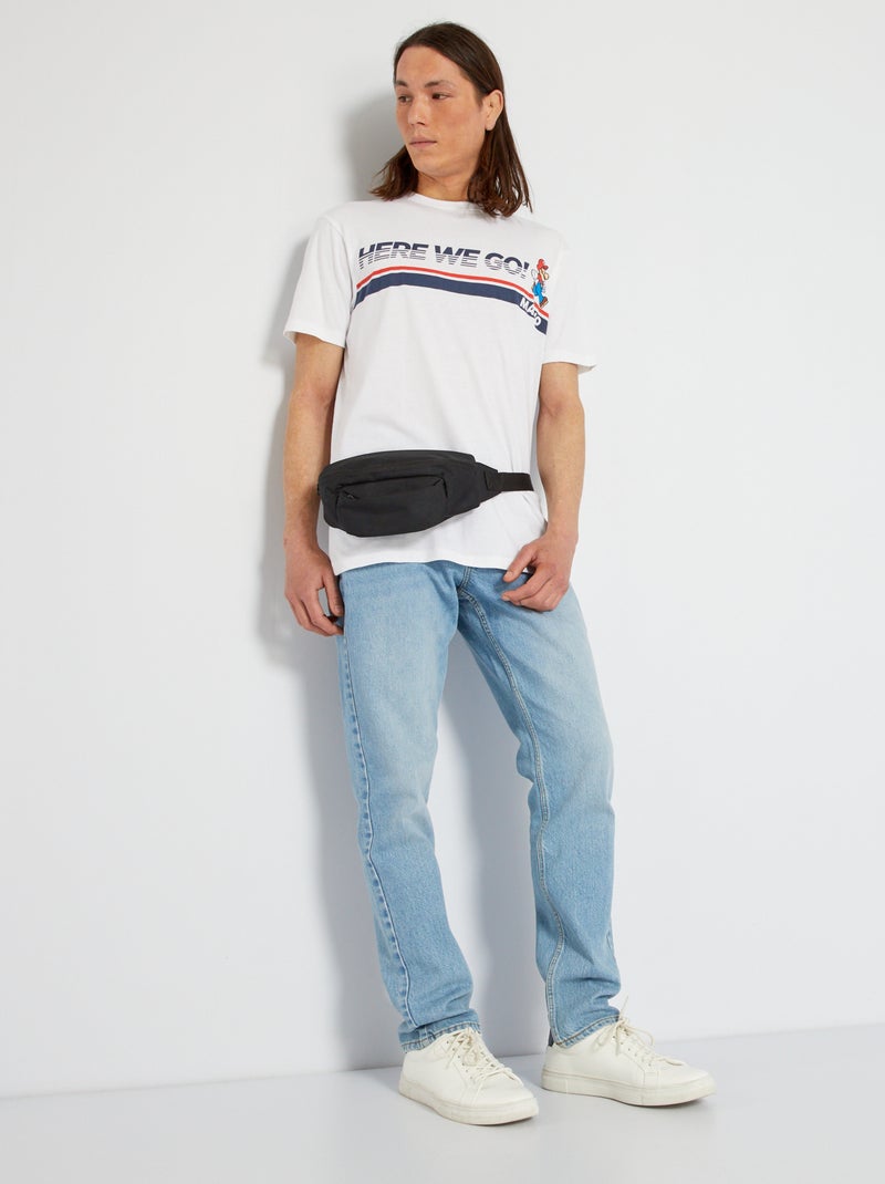 T-shirt 'Mário' de algodão Branco - Kiabi