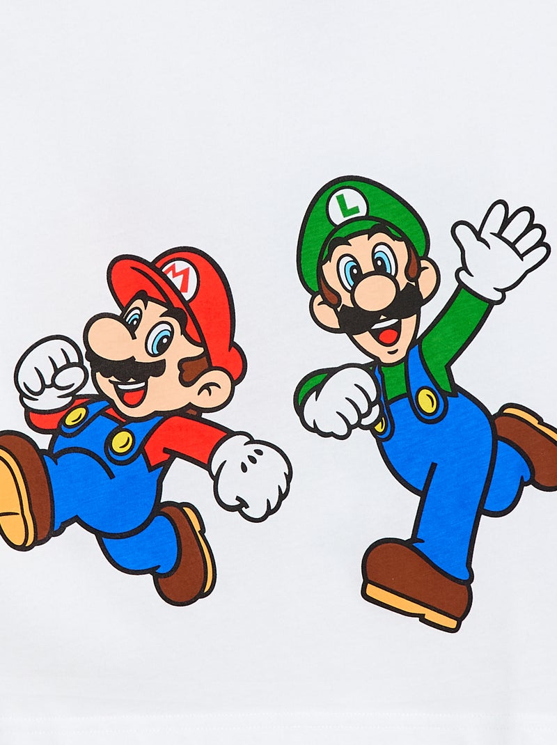 T-shirt 'Mario' em algodão Branco - Kiabi