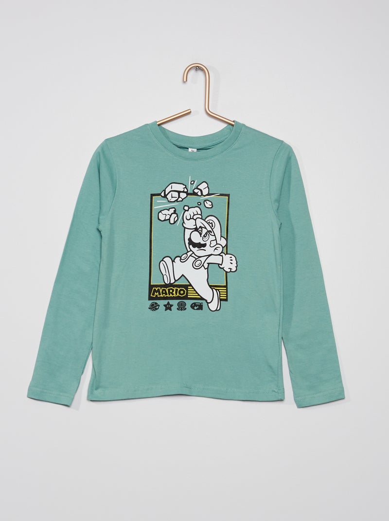 T-shirt 'Mário' em jersey VERDE - Kiabi