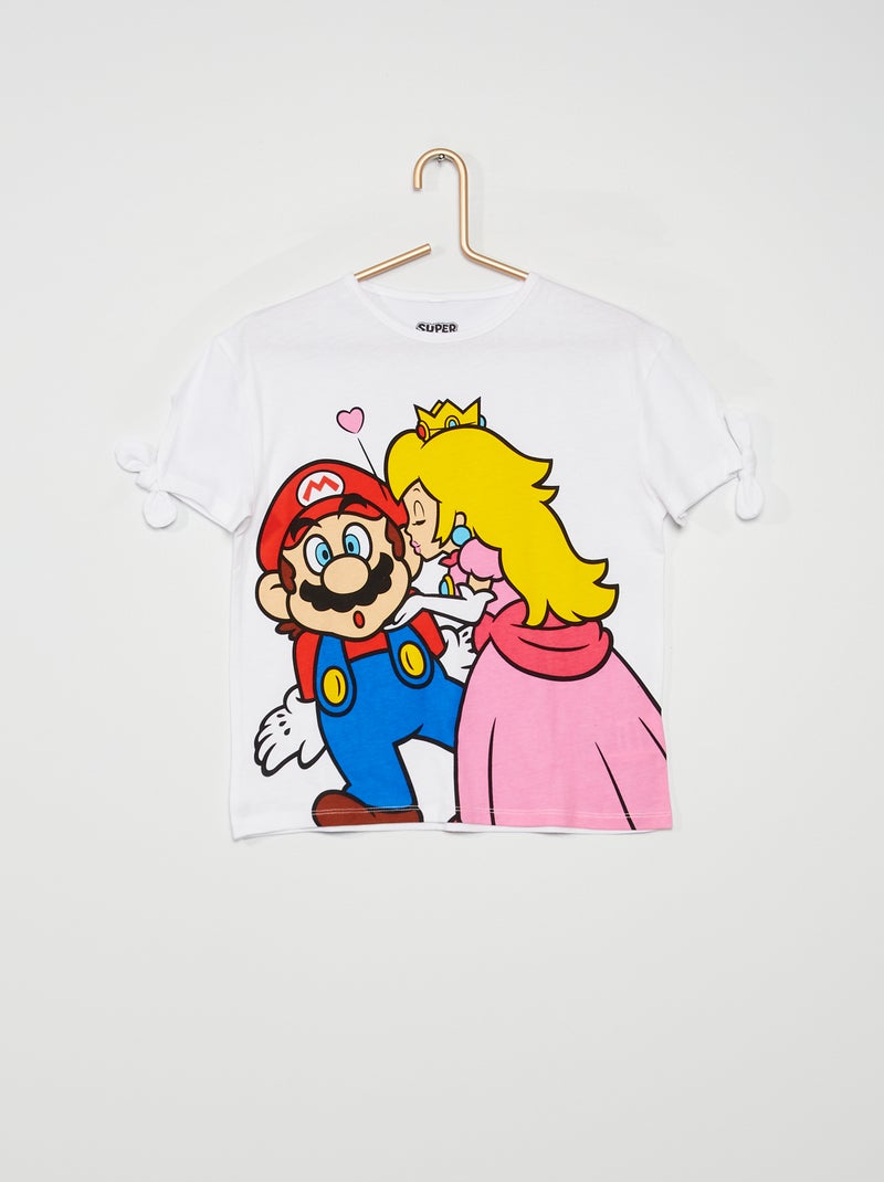 T-shirt 'Mário & Peach' fantasia Branco - Kiabi