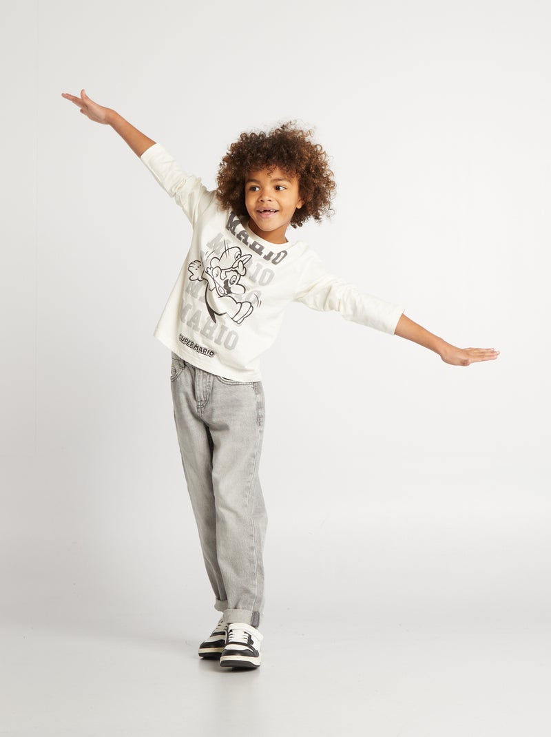 T-shirt 'Mario' 'Super Nintendo' Branco - Kiabi