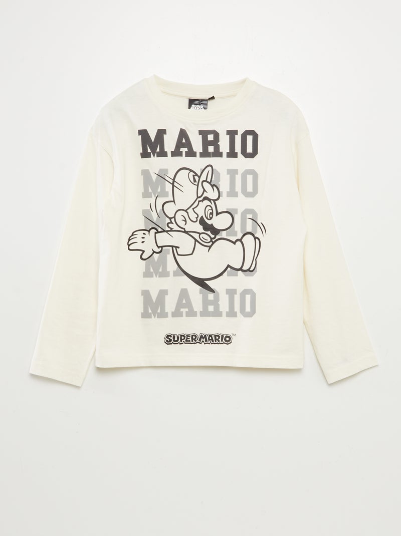 T-shirt 'Mario' 'Super Nintendo' Branco - Kiabi