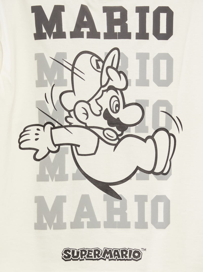 T-shirt 'Mario' 'Super Nintendo' Branco - Kiabi