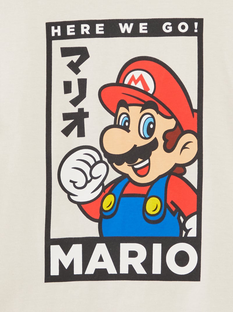 T-shirt 'Mario' 'Super Nintendo' BRANCO - Kiabi