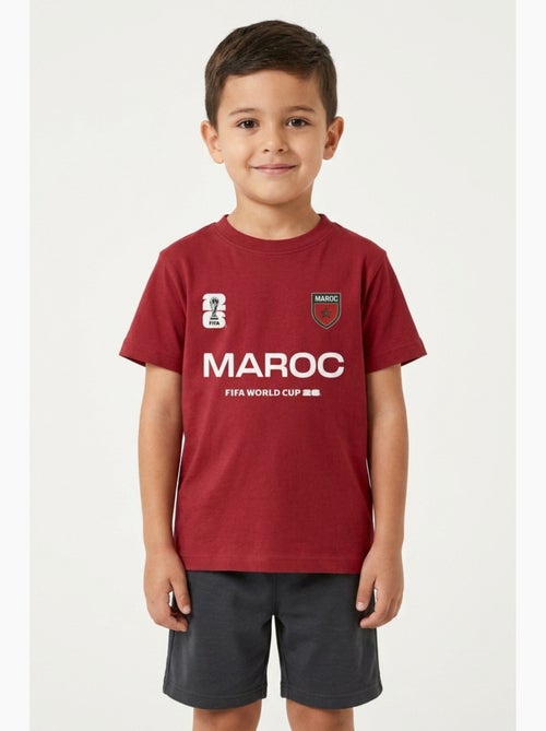 T-shirt maroc criança vermelho | licença oficial fifa world cup 2026 - Kiabi T-shirt maroc criança vermelho | licença oficial fifa world cup 2026 - Kiabi
