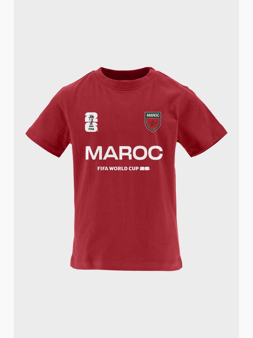 T-shirt maroc criança vermelho | licença oficial fifa world cup 2026 - Kiabi T-shirt maroc criança vermelho | licença oficial fifa world cup 2026 - Kiabi