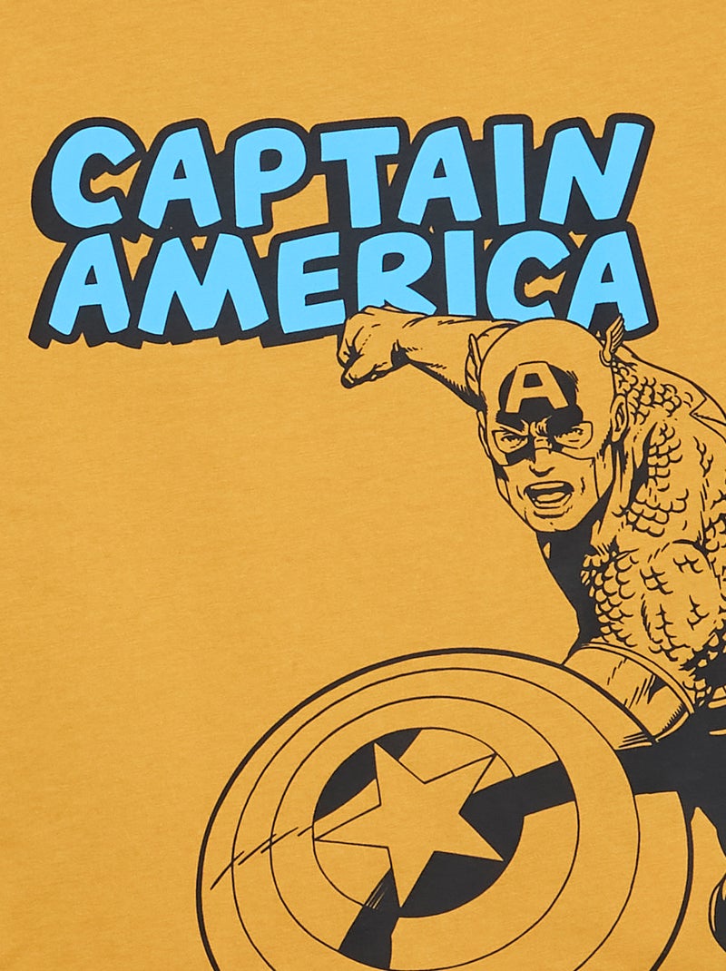 T-shirt 'Marvel' de manga curta Amarelo - Kiabi